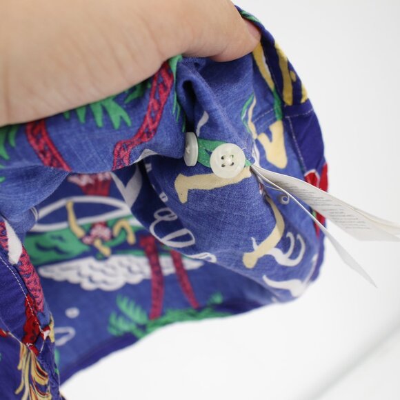 Polo Ralph Lauren Shirt Mens XL All Over Beach Aloha Graphic Print loop collar - Picture 7 of 13